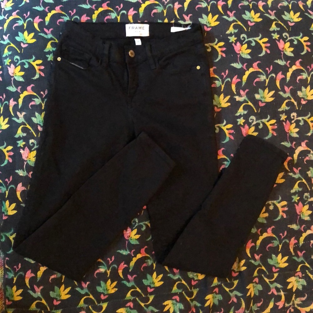 FRAME black skinny denim